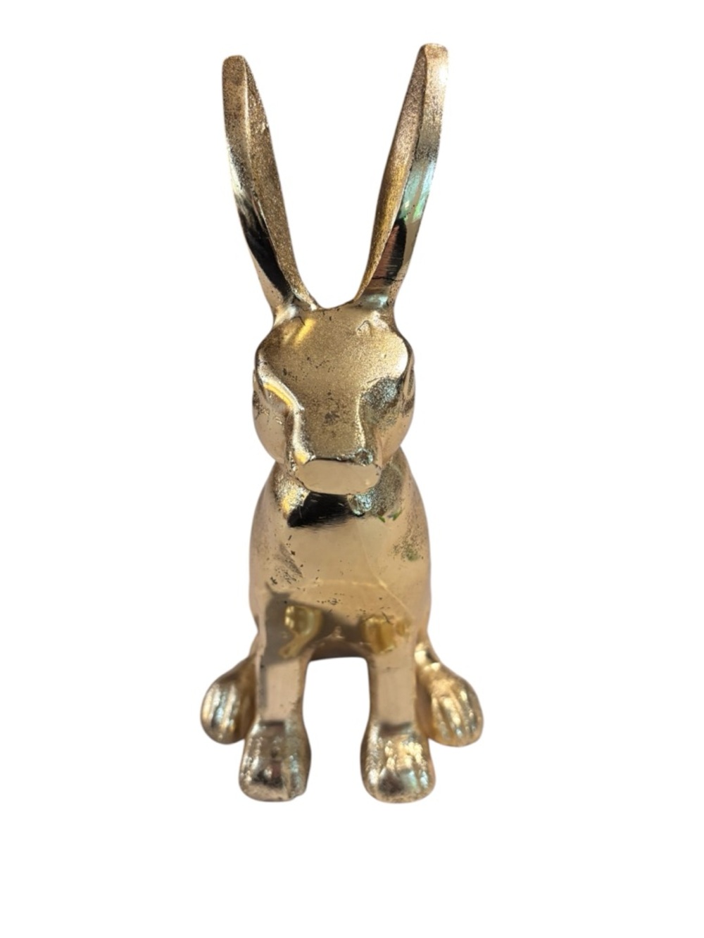 Gold Rabbit cast metal 8 1/2” Figurine Decorative Accent - Picture 3 of 8